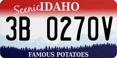 ID license plate 3B0270V
