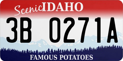 ID license plate 3B0271A