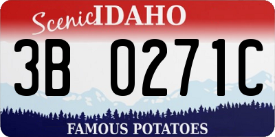 ID license plate 3B0271C