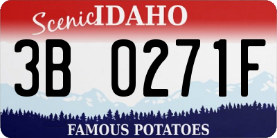 ID license plate 3B0271F