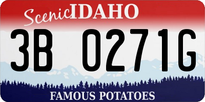 ID license plate 3B0271G