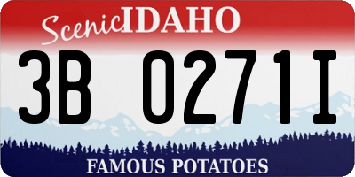 ID license plate 3B0271I