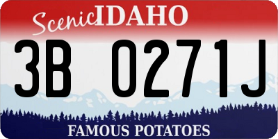 ID license plate 3B0271J