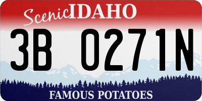ID license plate 3B0271N