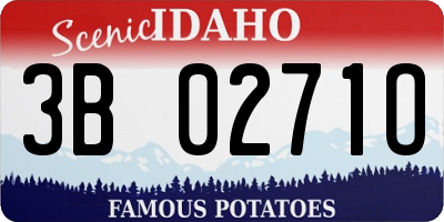 ID license plate 3B0271O