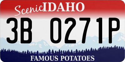 ID license plate 3B0271P