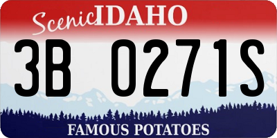 ID license plate 3B0271S