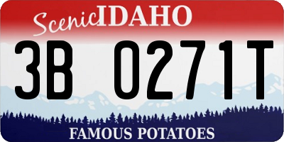 ID license plate 3B0271T