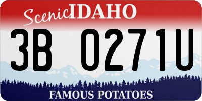 ID license plate 3B0271U