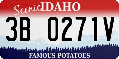 ID license plate 3B0271V
