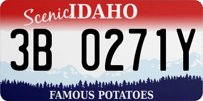 ID license plate 3B0271Y
