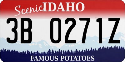 ID license plate 3B0271Z