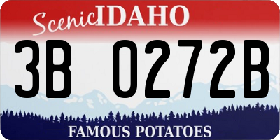 ID license plate 3B0272B