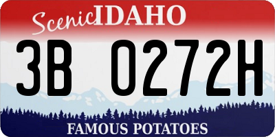ID license plate 3B0272H