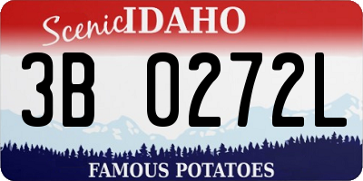 ID license plate 3B0272L
