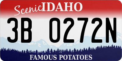 ID license plate 3B0272N