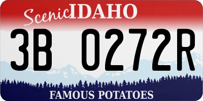 ID license plate 3B0272R
