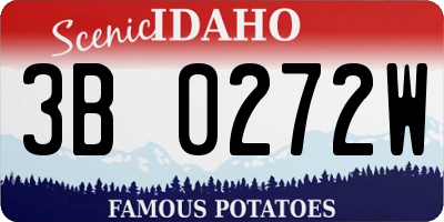 ID license plate 3B0272W