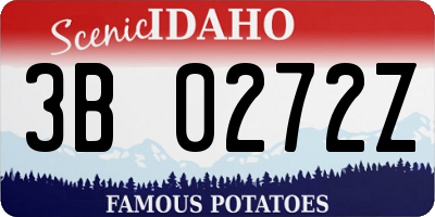 ID license plate 3B0272Z