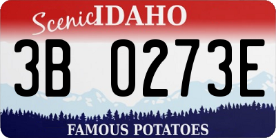 ID license plate 3B0273E