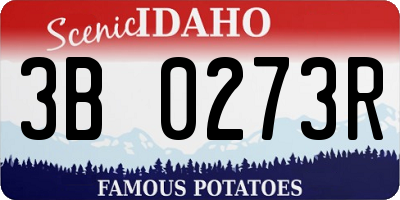 ID license plate 3B0273R