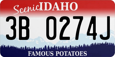 ID license plate 3B0274J