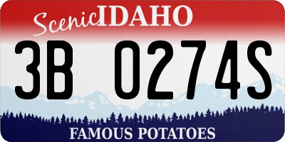 ID license plate 3B0274S