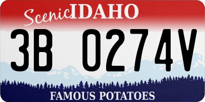 ID license plate 3B0274V