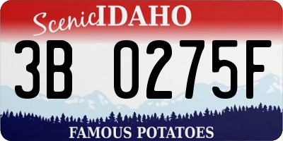 ID license plate 3B0275F