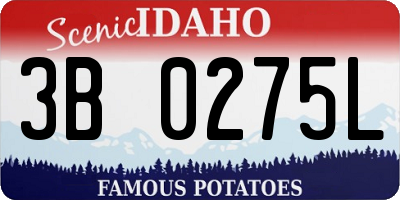 ID license plate 3B0275L