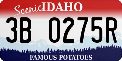 ID license plate 3B0275R