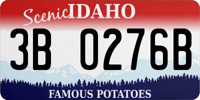 ID license plate 3B0276B