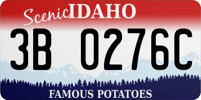 ID license plate 3B0276C