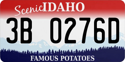 ID license plate 3B0276D