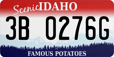 ID license plate 3B0276G