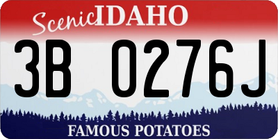 ID license plate 3B0276J