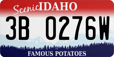 ID license plate 3B0276W