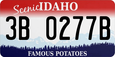 ID license plate 3B0277B