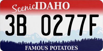 ID license plate 3B0277F