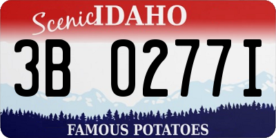 ID license plate 3B0277I