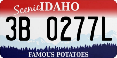 ID license plate 3B0277L