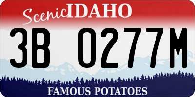 ID license plate 3B0277M