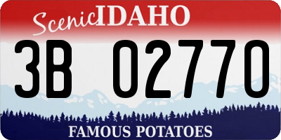 ID license plate 3B0277O