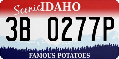 ID license plate 3B0277P