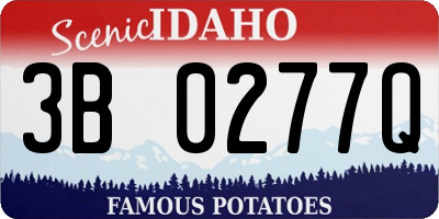 ID license plate 3B0277Q