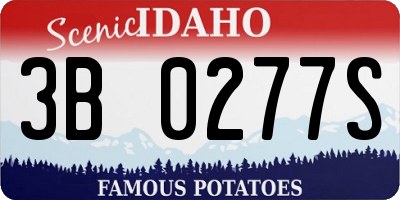 ID license plate 3B0277S