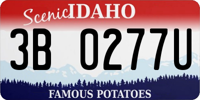 ID license plate 3B0277U
