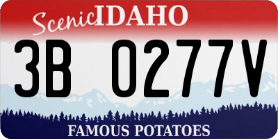 ID license plate 3B0277V