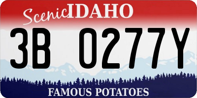 ID license plate 3B0277Y