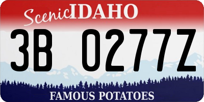 ID license plate 3B0277Z